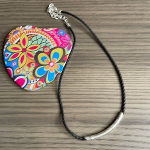 Brighton Leather City Etched Necklace
